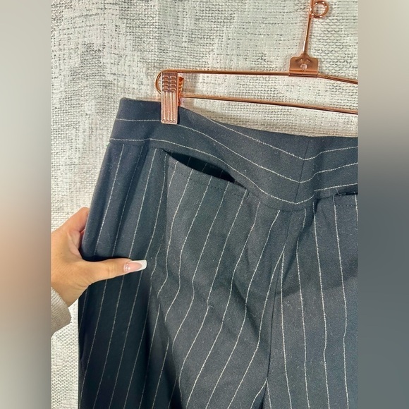 j crew favorite fit wool blend pinstripe pants size 6 - Picture 5 of 8